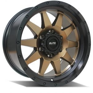 ELITE OFF ROAD WHEELS Combat Satin Bronze Centre – Black Lip