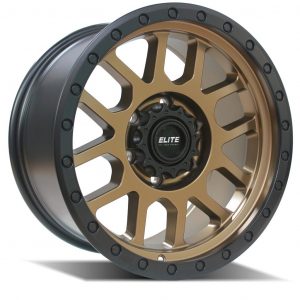 ELITE OFF ROAD WHEELS Detroit Satin Bronze Centre – Black Lip